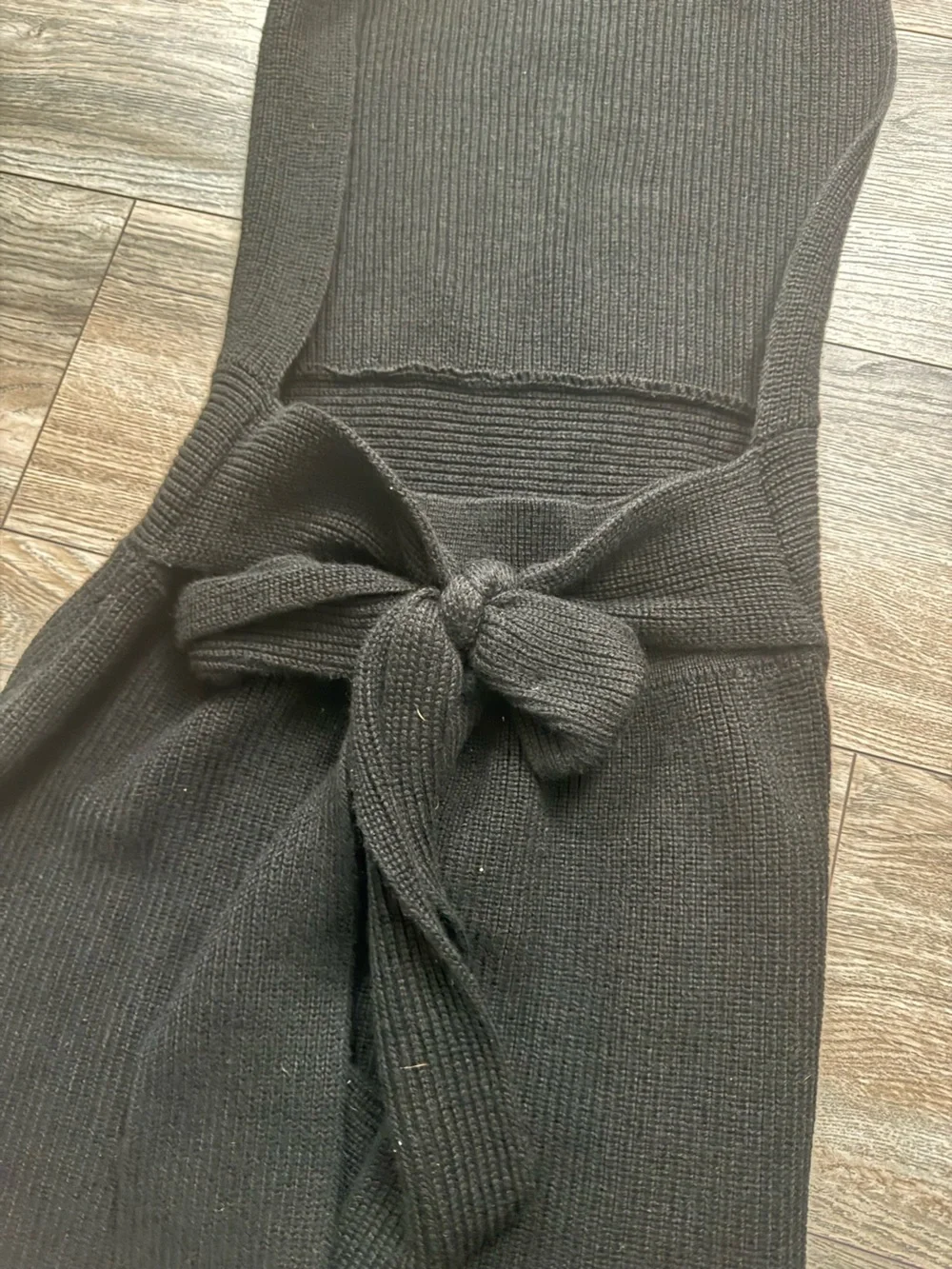Free People Black One-Shoulder Knit Dress